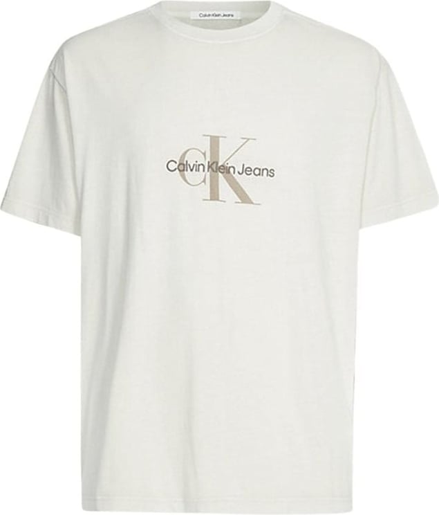 Calvin Klein Monologo Mineral Dye T-shirt Beige