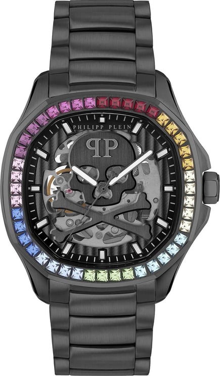 Philipp Plein $keleton $pectre PWRAA0823 automatisch horloge 42 mm Zwart