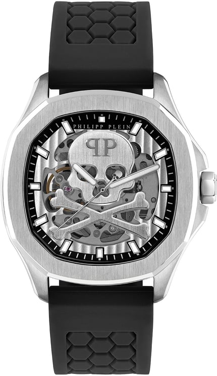 Philipp Plein $keleton $pectre PWRAA0123 automatisch horloge 42 mm Zilver