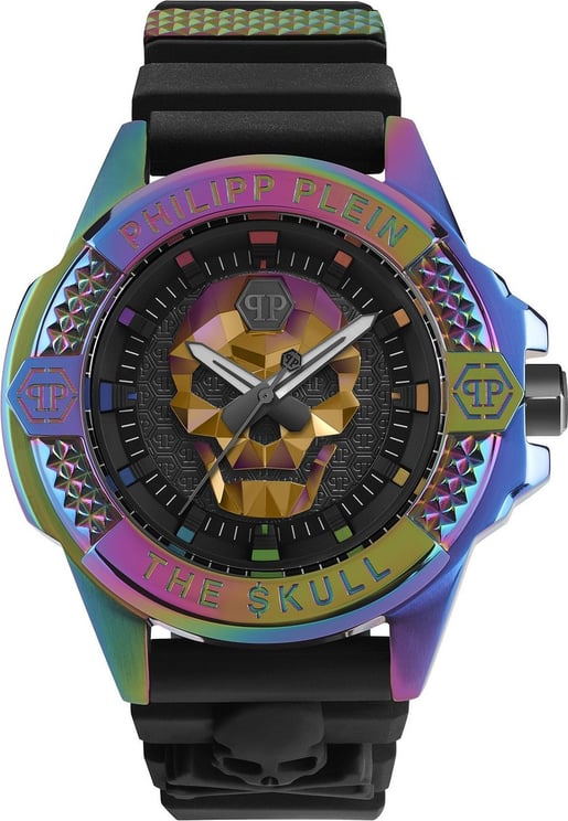 Philipp Plein The $kull Rainbow PWAAA2123 horloge 46 mm Zwart