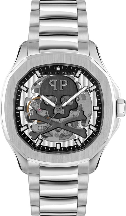 Philipp Plein $keleton $pectre PWRAA0223 automatisch horloge 42 mm Zilver