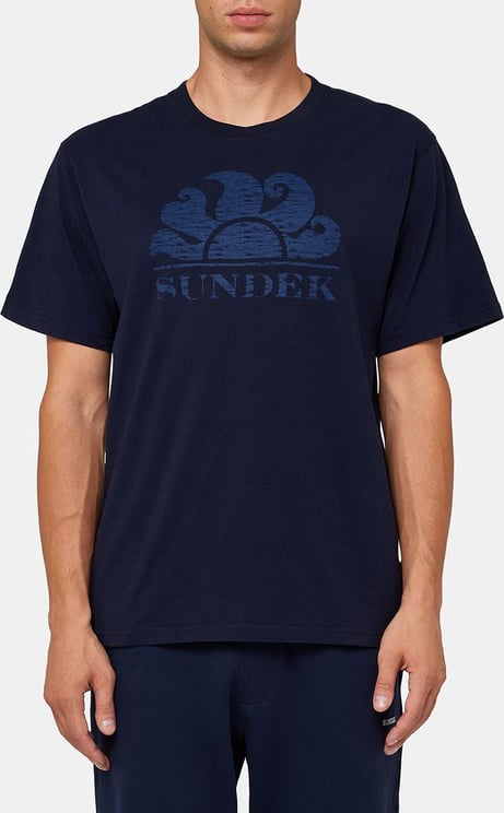 Sundek T-Shirt Navy Blauw