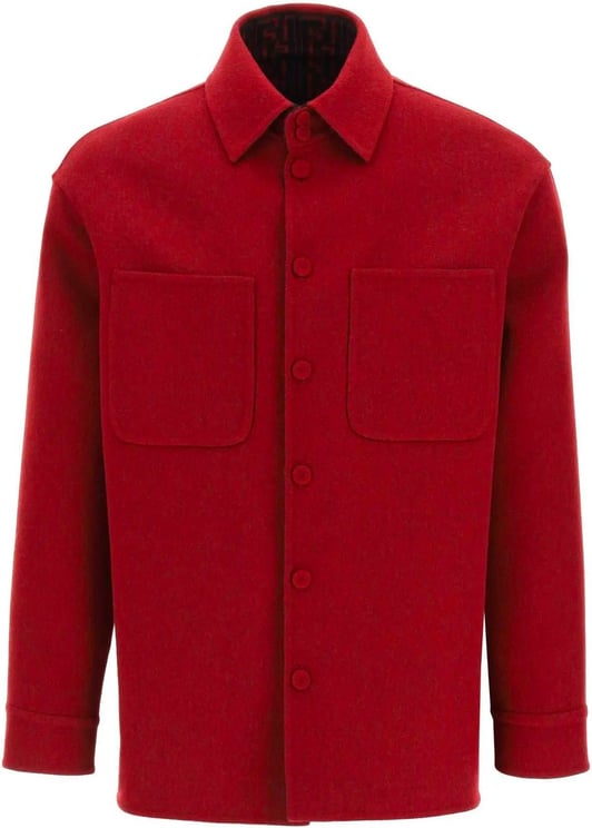 Fendi Fendi Wool FF Monogram Jacket Rood