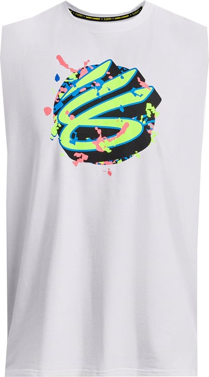 Under Armour Tank Man Curry Slvs Tee 1377307-100 Wit