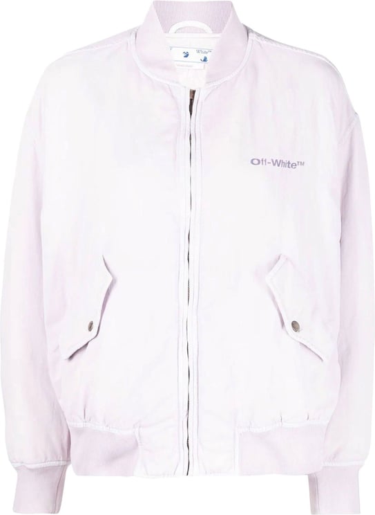 OFF-WHITE zipped-up bomber jacket Roze