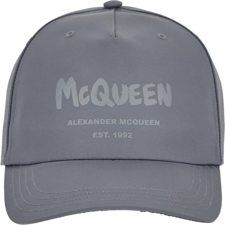 Alexander McQueen Graffiti Logo Baseball Cap Grijs