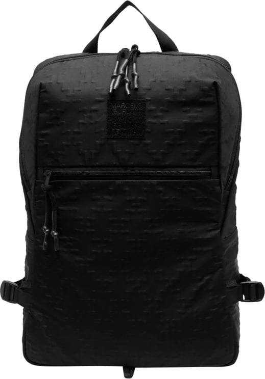 Marcelo Burlon logo-patch embossed backpack Zwart