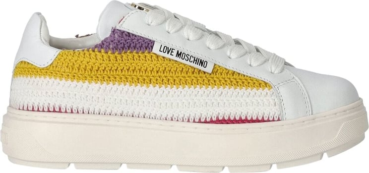 Love Moschino Crochet Multicolor Sneaker White Wit