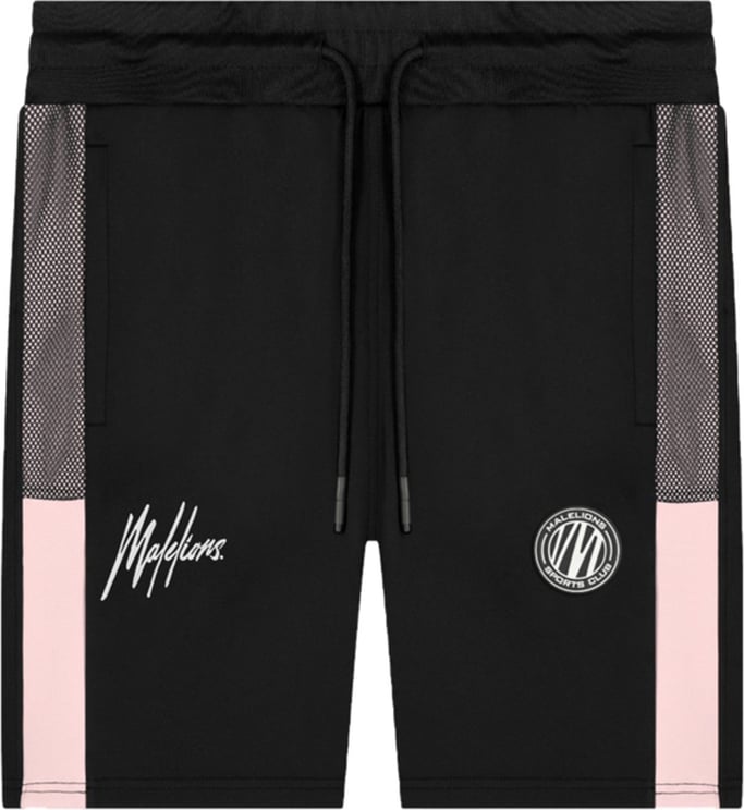 Malelions Transfer Short - Black/Pink Zwart