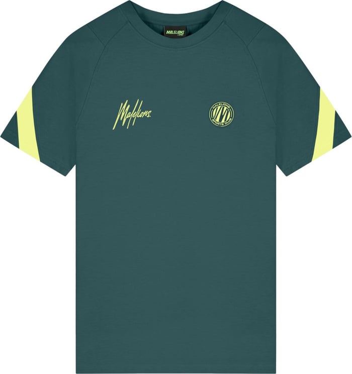 Malelions Pre-Match T-Shirt - Teal/Lime Groen