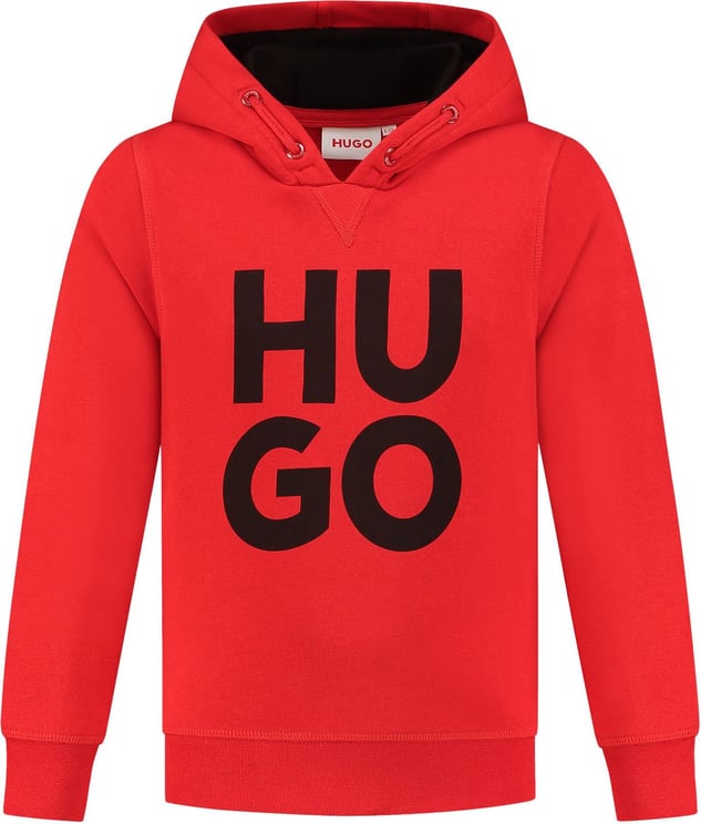 Hugo Boss Sweater Met Kap Rood
