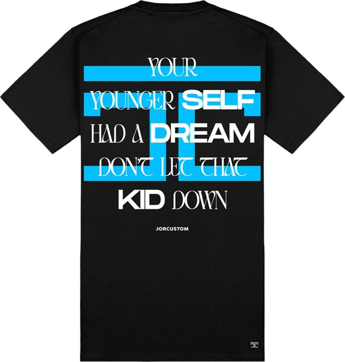 JORCUSTOM Dream Slim Fit T-Shirt Black Zwart