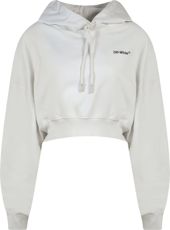 OFF-WHITE Organic cotton sweatshirt with embroidered logo Wit