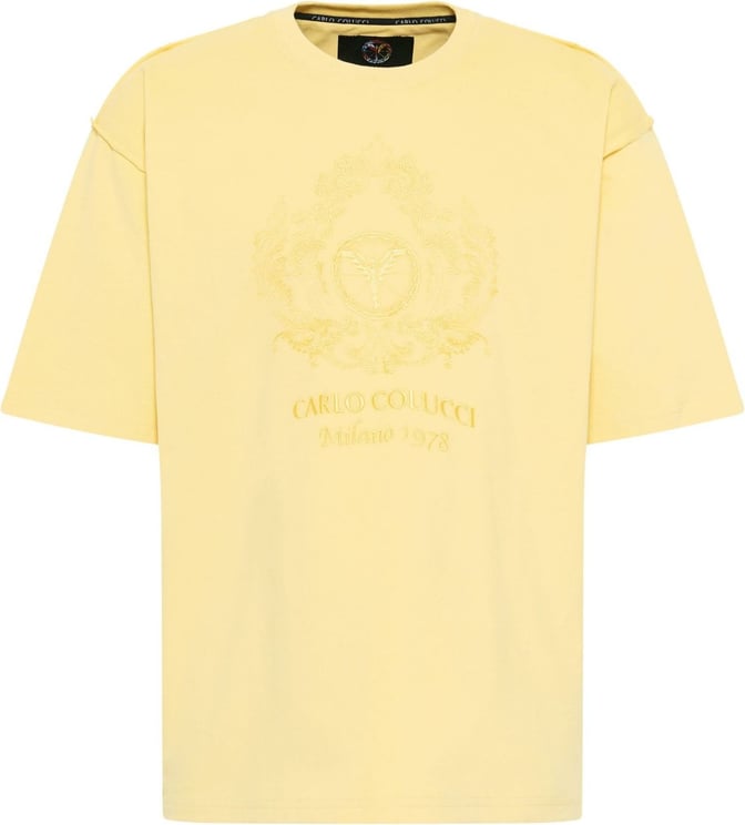Carlo Colucci C3347 71 T-Shirt Heren Geel Geel