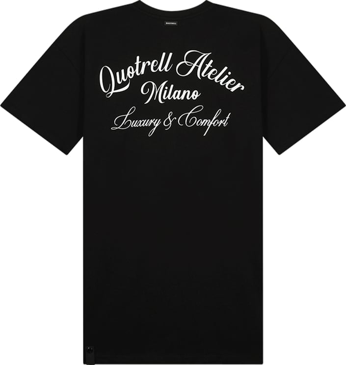 Quotrell Atelier Milano T-shirt Dress | Black / White Zwart