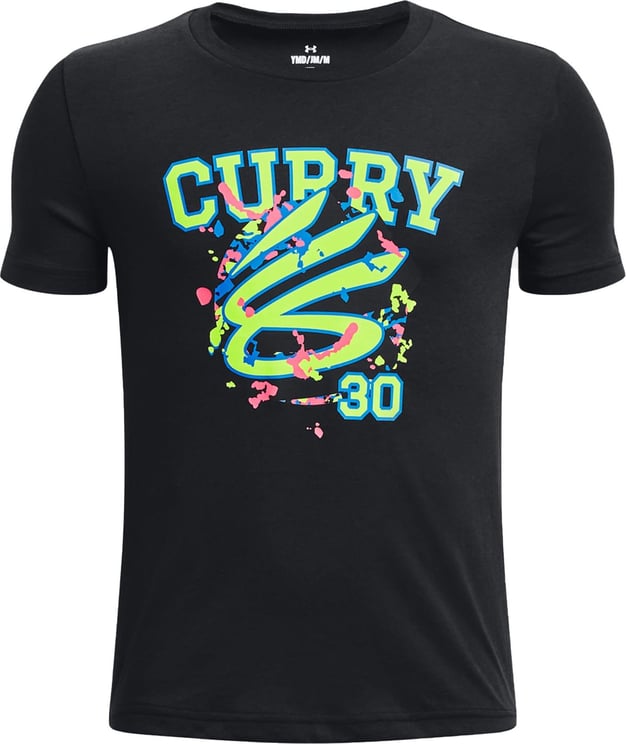 Under Armour T-shirt Man Curry Logo Ss 1376678-0001 Zwart