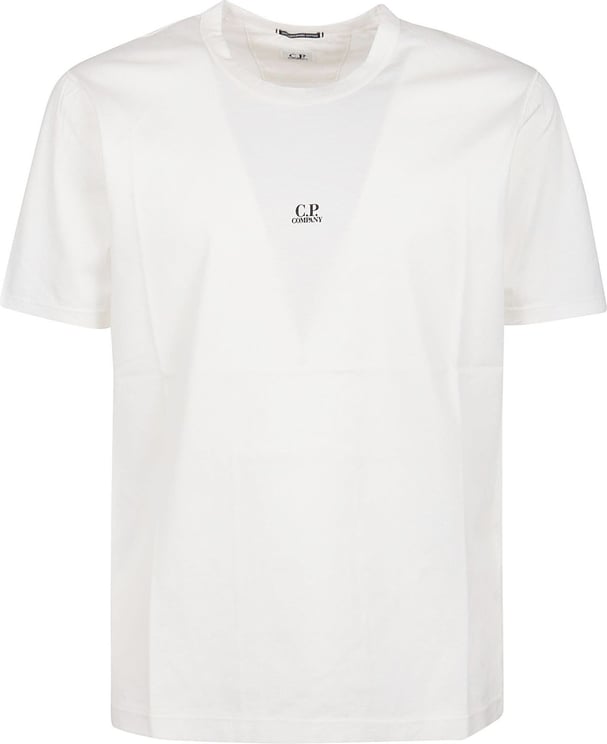 CP Company 70/2 Mercerized Jersey Twisted Chest Logo T-shirt White Wit