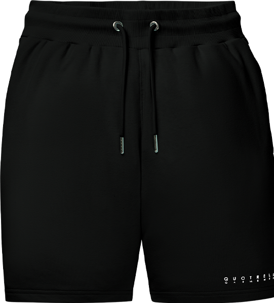 Quotrell Fusa Shorts | Black / White Zwart