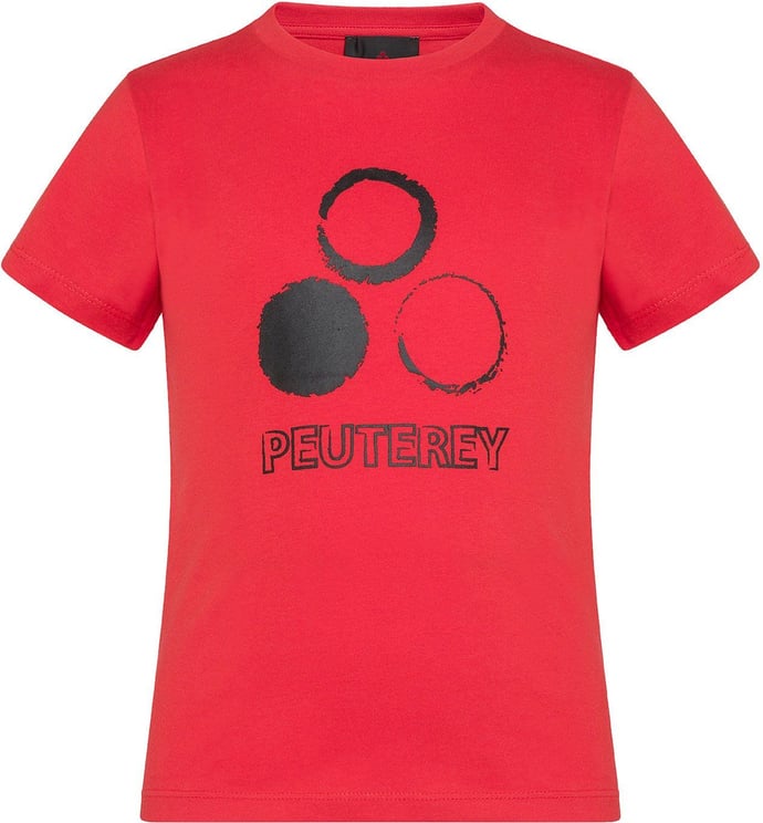 Peuterey CARPINUS S6 KID - T-shirt met gedrukt logo op de voorkant Rood