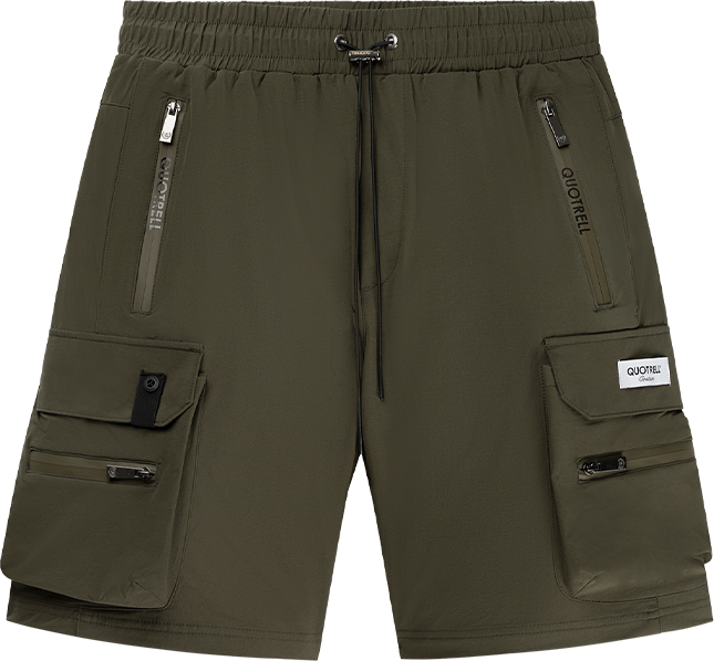 Quotrell Seattle Cargo Shorts | Army Green Groen