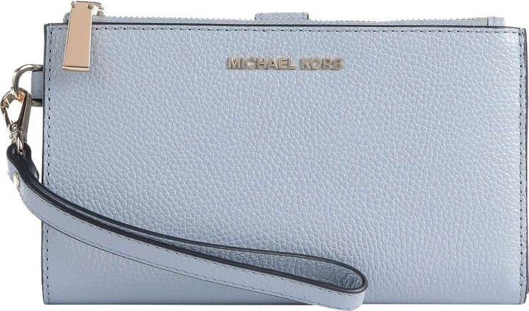 Michael Kors Doublezip Wristlet Wallet Blauw