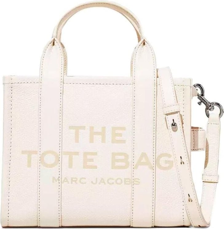 Marc Jacobs The Leather Mini Tote Ivory Handbag Beige Beige