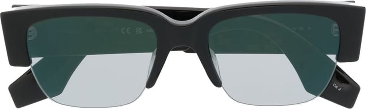 Alexander McQueen Graffiti Slashed Sunglasses Zwart