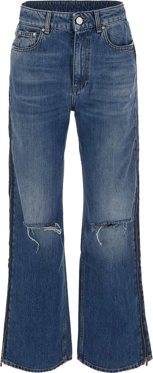 Stella McCartney Zipped Straigth-Leg Jeans Blauw