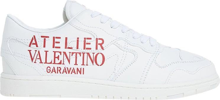 Valentino Valentino Garavani Leather Logo Sneakers Wit