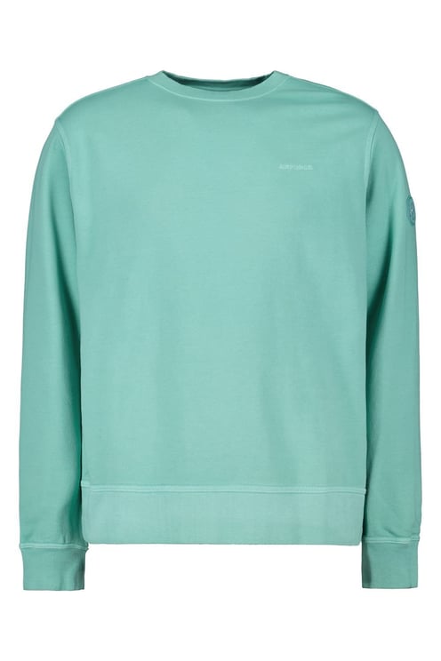 Airforce Sweater Garment Dyed Groen