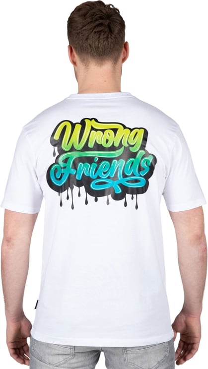 Wrong Friends Nerja t-shirt - wit Wit
