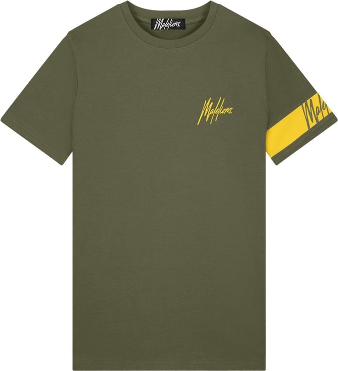 Malelions Captain T-Shirt - Army/Yellow Groen