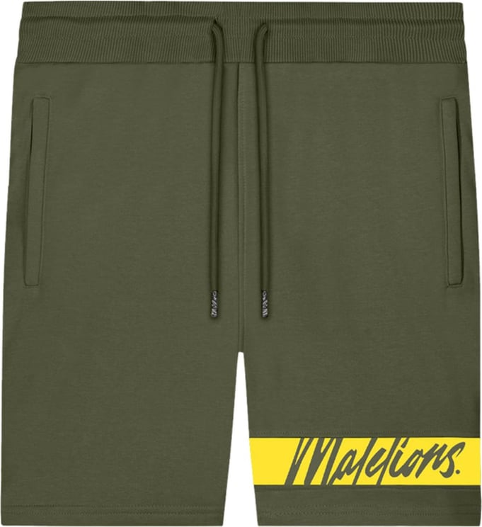 Malelions Captain Short 2 - Army/Yellow Groen