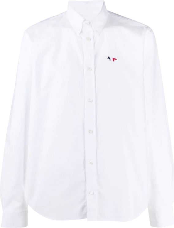Maison Kitsuné White Tricolor Fox Shirt Wit