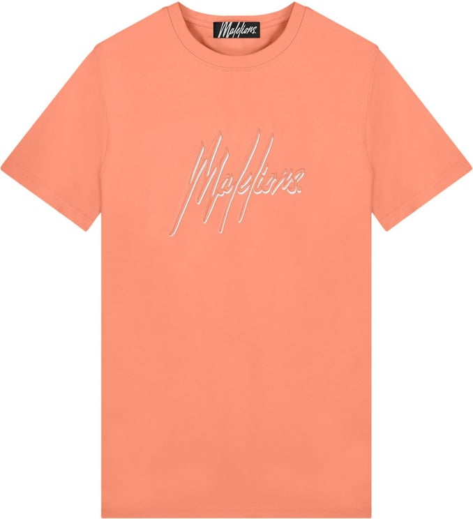 Malelions Duo Essentials T-Shirt - Salmon/Whi Roze