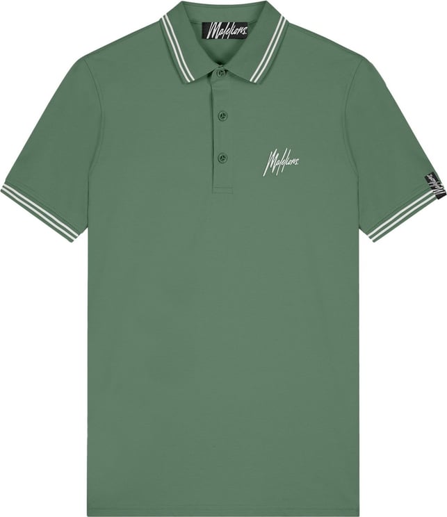 Malelions Signature Polo - Light Army Groen
