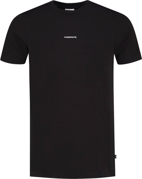 Purewhite T-shirt zwart Zwart