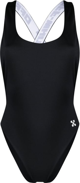 OFF-WHITE Recycled nylon one-piece swimsuit Zwart
