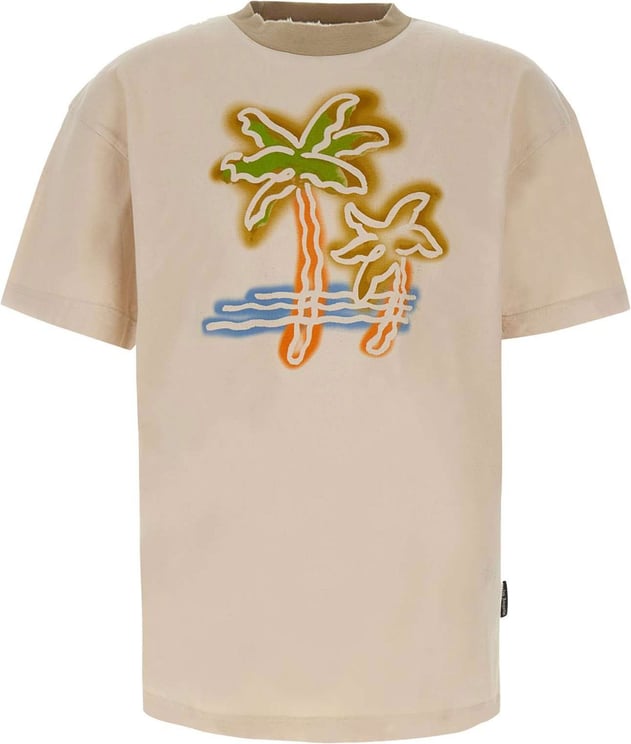 Palm Angels T-shirts And Polos Beige Beige