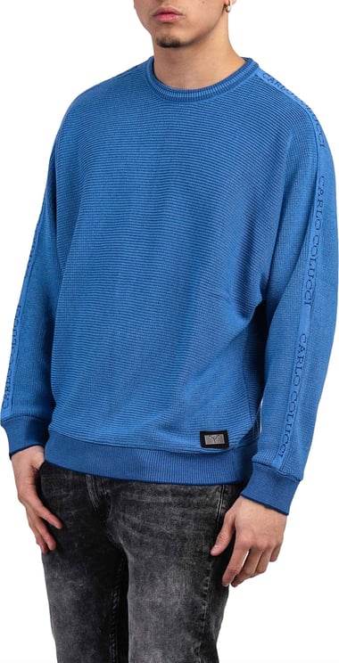 Carlo Colucci C8406 14 Sweater Heren Blauw Blauw