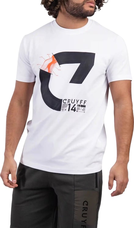 Cruyff Alan T-Shirt Heren Wit Wit