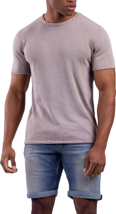 Purewhite Flat Knitted Logo Shirt Heren Sand Beige