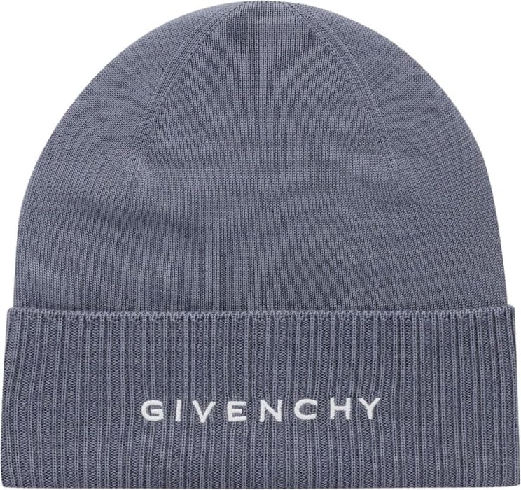 Givenchy Embroidered Logo Beanie Grijs
