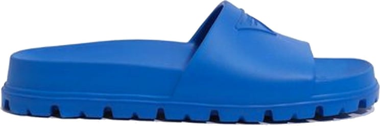 Prada Prada Logo Rubber Flats Blauw