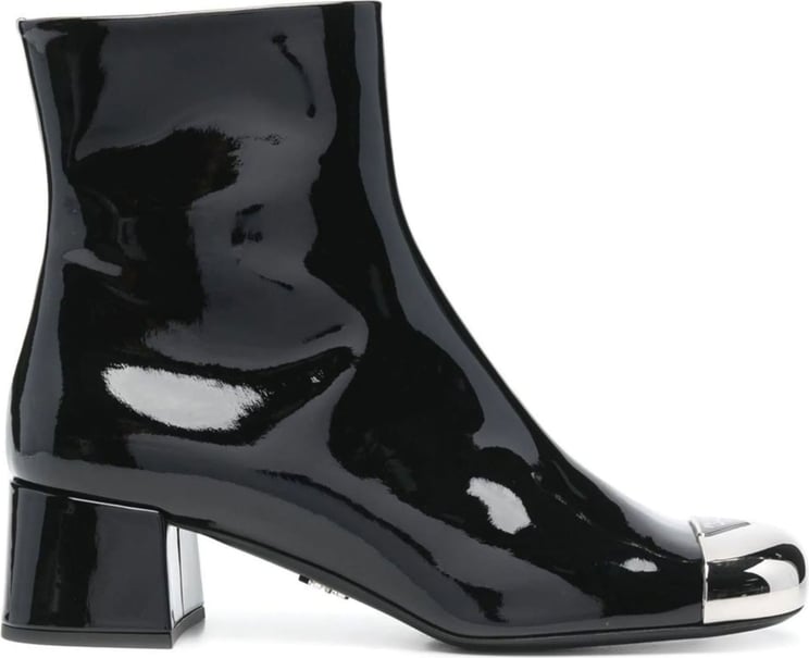 Prada Prada Leather Ankle Boots Zwart