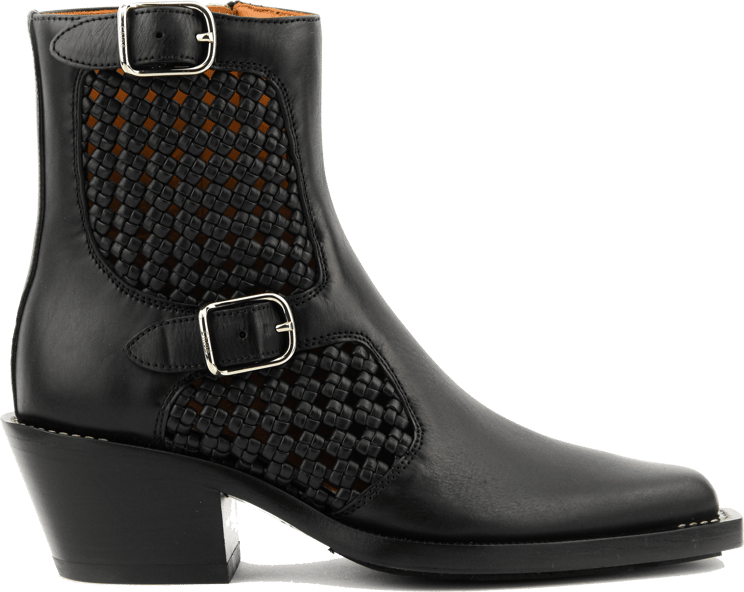 Chloé Western Ankle Boot Black Zwart