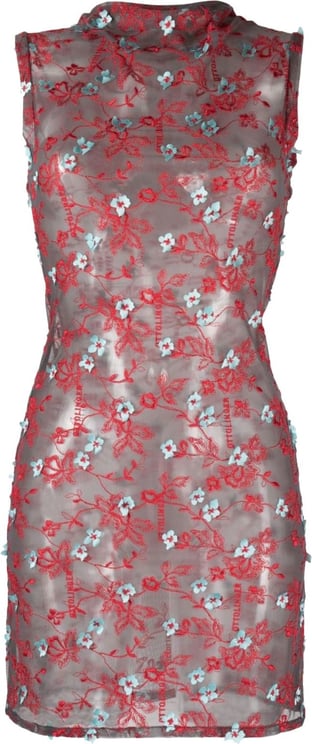 Ottolinger Lace Mini Dress Cherry Taupe Divers