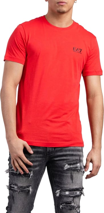 Emporio Armani EA7 Basic Logo T-Shirt Heren Rood Rood