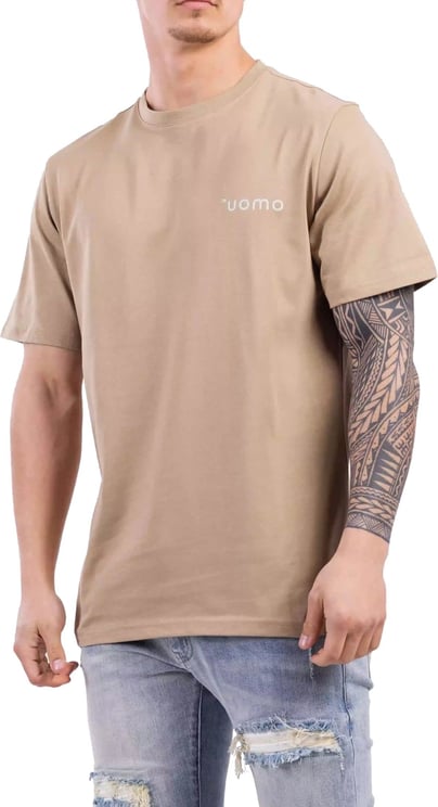 24 Uomo Basic T-Shirt Heren Bruin Bruin
