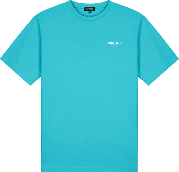Quotrell L'atelier T-shirt | Aqua/white Blauw